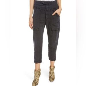 Isabel Marant Etoile Lago gray cropped trousers